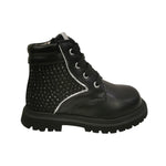 Balducci Sport Anfibio Bambina Nero con Strass e Inserto Argento