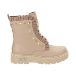 Cult Anfibio Bambina in Ecopelle Beige con Borchie e Rouches