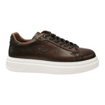 La Martina Sneakers Uomo in Pelle Testa di Moro con Fondo Bianco