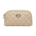 Guess Beauty Case Donna in Ecopelle Tortora con Logo e Strass