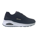 Ellesse Sneakers Donna in Ecopelle Nera con Inserto Dorato e Memory Foam