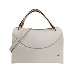 Caleidos Borsa a Mano Bauletto Donna in Pelle Bianca con Tracolla