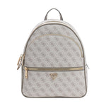 Guess Zaino Donna in Ecopelle Tortora Scuro con Doppio Scomparto