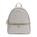 Guess Zaino Donna in Ecopelle Tortora Scuro con Doppio Scomparto