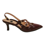Scarpeborseonline Chanelle Donna in Vernice Bordeaux con Tacco a Rocchetto Alto 60mm