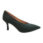 Scarpeborseonline Dècollettè Donna in Camoscio Verde con Tacco a Stiletto Alto 80mm