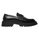 Guess Mocassino Uomo in Ecopelle Nero con Targhetta