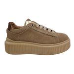 Janet&Janet Sneakers Platform Donna in Camoscio Cappuccino