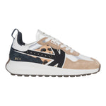 Kaotiko Sneakers Donna in Pelle e Camoscio con Stampa Leopardata