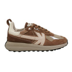 Kaotiko Sneakers Uomo in Camoscio e Tessuto Noccciola