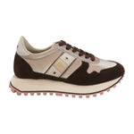 Blauer Sneakers Donna in Pelle e Camoscio Bordeaux