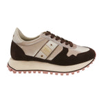 Blauer Sneakers Donna in Pelle e Camoscio Bordeaux
