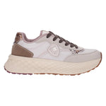 Blauer Sneakers Donna in Pelle e Camoscio Crema Marrone