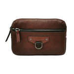 The Bridge Pochette Piccola Uomo in Pelle Cuoio con Doppio Scomparto