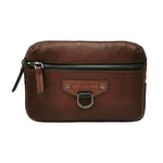 The Bridge Pochette Piccola Uomo in Pelle Cuoio con Doppio Scomparto