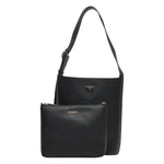 Guess Borsa a Spalla Meridian Donna in Ecopelle Nera con Pochette Interna
