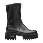 Cult Stivaletto Donna in Pelle con Zip Centrale e Plateau