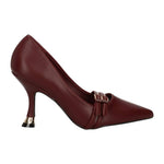 Gold&Gold Dècollettè Donna in Ecopelle Bordeaux con Tacco a Rocchetto Alto 90mm