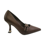 Gold&Gold Dècollettè Donna in Ecopelle Testa di Moro con Tacco a Rocchetto Alto 90mm