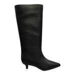 Gold&Gold Stivale Donna in Ecopelle Nera con Tacco Sottile Alto 50mm