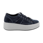 Igi&Co Sneakers Platform Donna in Velluto Blu con Accessorio