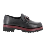 Igi&Co Mocassino Donna in Pelle Nera Bordeaux con Catena