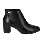 Valleverde Tronchetto Donna in Pelle Nera con Tacco Largo Alto 70mm