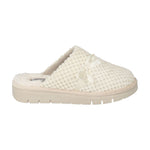 Valleverde Pantofola Donna in Tessuto Panna con Fiocchetto