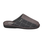 Valleverde Pantofola Uomo in Camoscio Grigio a Righe