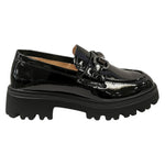 Keys Mocassino Donna in Vernice Nera con Morsetto