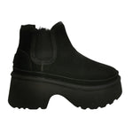 Keys Stivaletto Platform Donna in Camoscio Nero con Pelliccia Dentro