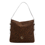 Carmela Borsa a Spalla Donna in Pelle e Camoscio Leopardata