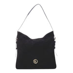 Carmela Borsa a Spalla Donna in Pelle e Camoscio Nera