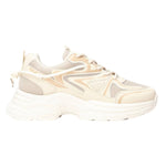 Refresh Sneakers Donna in Ecopelle e Tessuto Beige