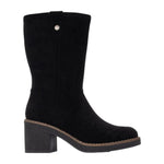 Refresh Stivale Donna in Camoscio Nero con Tacco Largo Alto 70mm