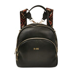 M Brc Zaino a Borsa Donna Linea Obona in Pelle Nero con Doppi Spallacci e Scomparti