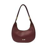 M Brc Borsa a Spalla Mezzaluna Piccola Donna Linea Tubolar in Pelle Bordeaux