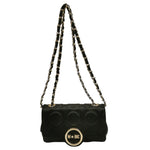 M Brc Borsa a Tracolla Donna Linea Sfera in Pelle Nera con Catena