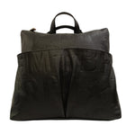 M Brc Borsa/Zaino Nero Linea Macro Doll in Pelle Logata Nero con Tasconi