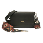 M Brc Borsa a Tracolla Donna Linea Obona in Pelle Martellata Nera