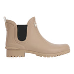 Barbour Stivaletto Donna in Gomma Beige con Tacco Largo Alto 30mm