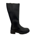 Vueva Stivale al Polpaccio Donna in Pelle Nera con Zip