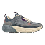 Jeep Sneakers Donna in Camoscio e Tessuto Blu con Lacci Bicolore e Logo Impresso Laterale