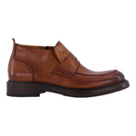 Exton Stivaletto Uomo in Pelle Brandy con Zip