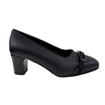 Susimoda Dècollettè Donna in Pelle Blu con Cinturino e Tacco Largo Alto 60mm