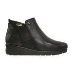 Susimoda Stivaletto Donna in Pelle Nera con Zeppa ed Elastico