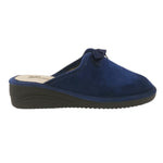 Susimoda Pantofola Donna in Velluto Blu con Fiocco in Raso