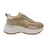 Janet&Janet Sneakers Donna in Pelle e Camoscio Beige