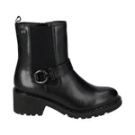 Valleverde Stivaletto Donna in Pelle Nera con Tacco Largo Alto 50mm