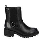 Valleverde Stivaletto Donna in Pelle Nera con Tacco Largo Alto 50mm